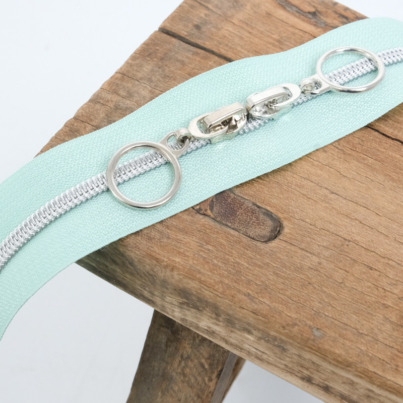 Fermeture En Nylon Double Curseur Vert D'eau 40CM - Maison Klem